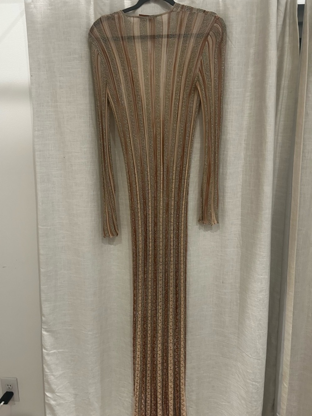 Missoni lurex tie front gold lame duster - Picture 7 of 7